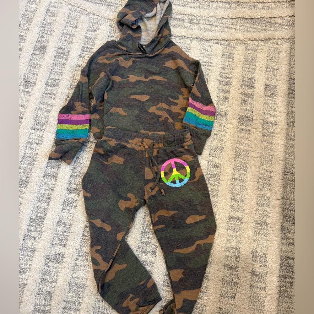 Pixielane Jogger Matching Set with Rainbow Accents